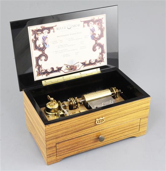 A Reuge of Switzerland musical box, 10.25in.